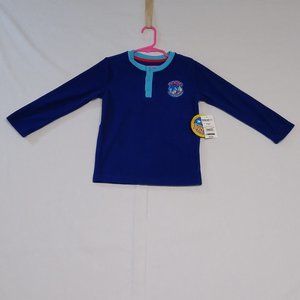 Sonic Hedgehog Boys Henley Pajamas XS (4/5) Long Sleeve Textured Top Size NWT